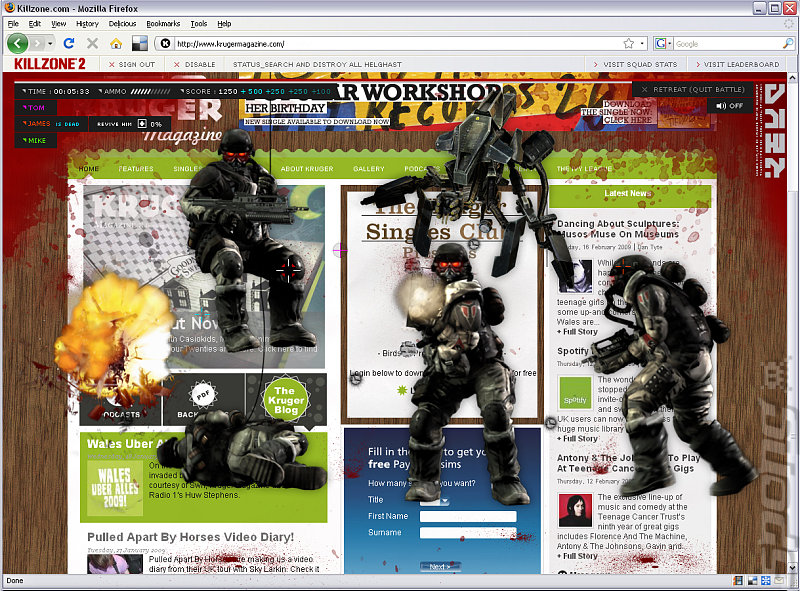 Killzone 2: Game on the Web News image