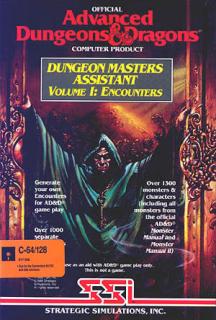 Advanced Dungeons and Dragons: Dungeon Masters Assistant Volume I - C64 Cover & Box Art