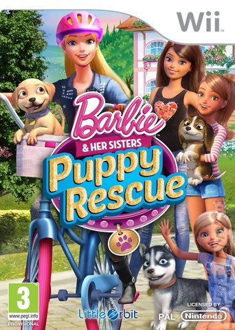 Barbie and Her Sisters: Puppy Rescue - Wii Cover & Box Art
