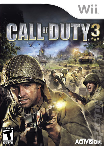 call of duty 3 cover. Call of Duty 3 (Wii) Cover