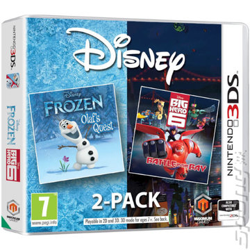 Disney 2-Pack: Frozen & Big Hero 6 - 3DS/2DS Cover & Box Art