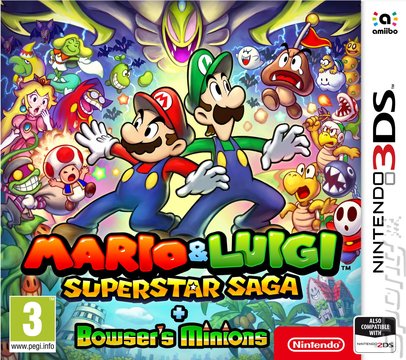 Mario & Luigi: Superstar Saga + Bowser's Minions - 3DS/2DS Cover & Box Art