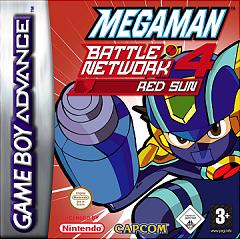 Mega Man Battle Network 4 Tournament: Red Sun - GBA Cover & Box Art