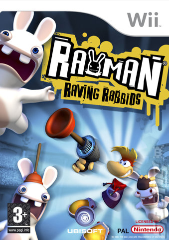 Rayman Raving Rabbids - Wii Cover & Box Art
