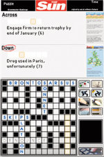 The Sun Crossword Challenge - DS/DSi Screen