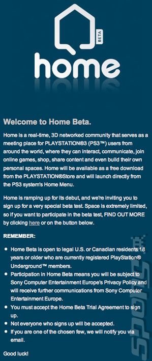 First PlayStation Home Beta Invitations Sent News image