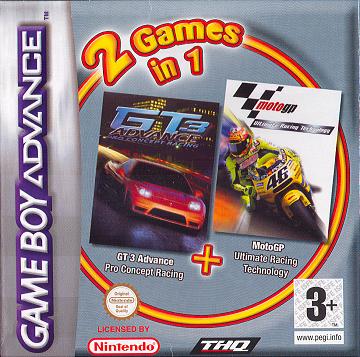 2 Games in 1: GT Advance 3: Pro Concept Racing + MotoGP Ultimate Racing Technology - GBA Cover & Box Art