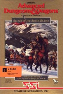 Advanced Dungeons and Dragons: Secret of the Silver Blades - C64 Cover & Box Art