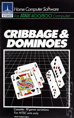 Cribbage & Dominoes - Atari 400/800/XL/XE Cover & Box Art