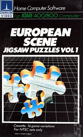 European Scene: Jigsaw Puzzles Vol 1 - Atari 400/800/XL/XE Cover & Box Art