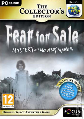 Fear for Sale: Mystery of McInroy Manor Collectors Edition - PC Cover & Box Art