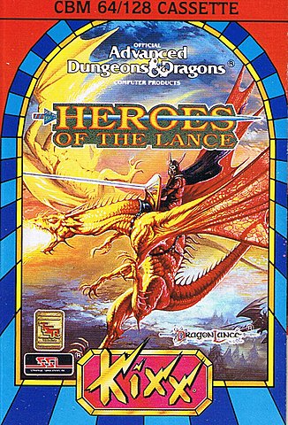 Heroes of the Lance - C64 Cover & Box Art