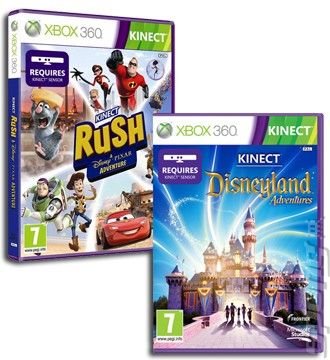 Kinect Disneyland Adventures and Kinect Rush Double Pack - Xbox 360 Cover & Box Art