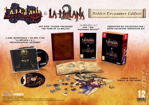 LA-MULANA 1 & 2: Hidden Treasures Edition - Switch Cover & Box Art