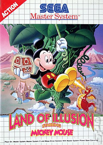 Land of Illusion: Starring Mickey Mouse - Sega Master System Cover & Box Art