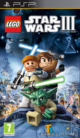 LEGO Star Wars III: The Clone Wars - PSP Cover & Box Art
