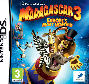 Madagascar 3: Europe's Most Wanted - DS/DSi Cover & Box Art