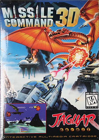 Missile Command 3D - Jaguar Cover & Box Art