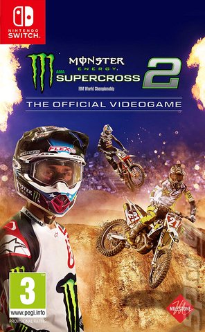 Monster Energy Supercross 2: The Official Videogame - Switch Cover & Box Art