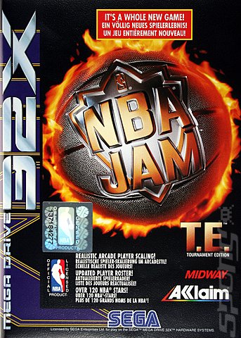 NBA Jam Tournament Edition - Sega 32-X Cover & Box Art