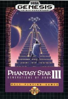 Phantasy Star III: Generations of Doom - Sega Megadrive Cover & Box Art