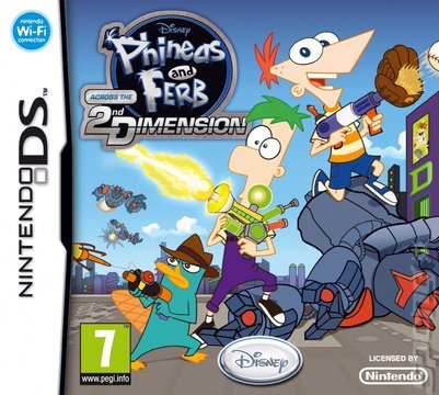 Phineas and Ferb: Across the 2nd Dimension - DS/DSi Cover & Box Art