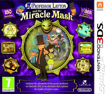 Professor Layton and the Miracle Mask - 3DS/2DS Cover & Box Art