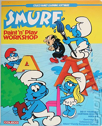 Smurf Paint 'n' Play Workshop - Colecovision Cover & Box Art