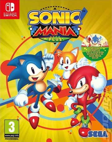 Sonic Mania Plus - Switch Cover & Box Art