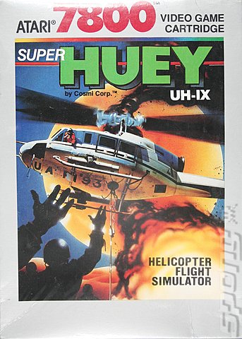 Super Huey UH-IX - Atari 7800 Cover & Box Art