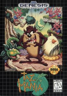 Taz-Mania - Sega Megadrive Cover & Box Art
