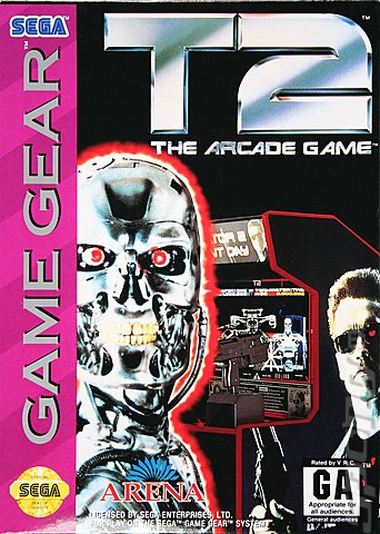 Terminator 2: The Arcade Game - Game Gear Cover & Box Art