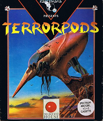 Terrorpods - Spectrum 48K Cover & Box Art
