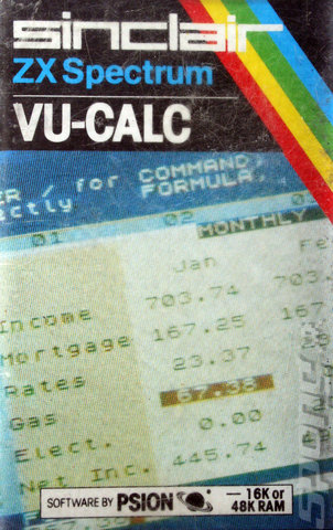 Vu-Calc - Spectrum 48K Cover & Box Art
