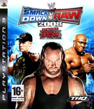 WWE Smackdown! Vs. RAW 2008 Featuring ECW - PS3 Cover & Box Art