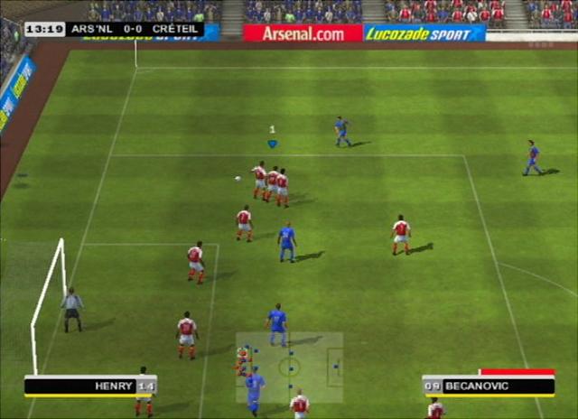 Arsenal Club Football 2005 - PS2 Screen