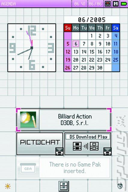 Billiard Action - DS/DSi Screen