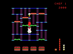 Burgertime - Colecovision Screen