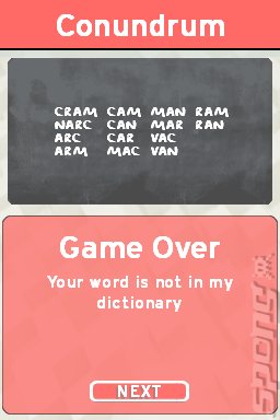 Challenge Me: Word Puzzles - DS/DSi Screen