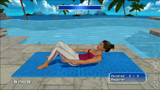 Daisy Fuentes Pilates - Wii Screen