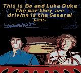 Dukes of Hazzard: Racing For Home - Game Boy Color Screen