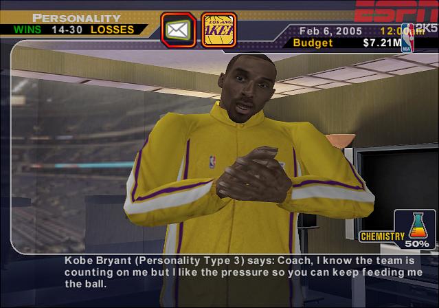 ESPN NBA 2K5 - PS2 Screen