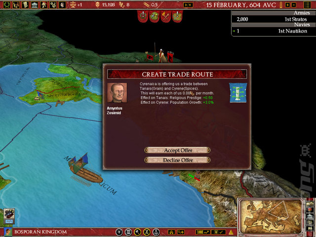 Europa Universalis: Rome - PC Screen