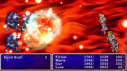 Final Fantasy II - PSP Screen