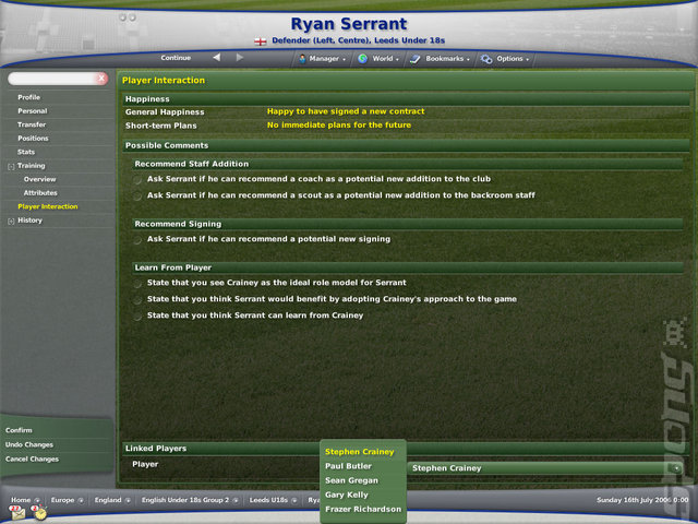 Football Manager 2007 - Xbox 360 Screen