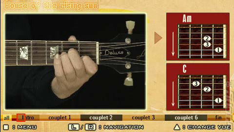 Guitar Hits 2006 - PSP Screen