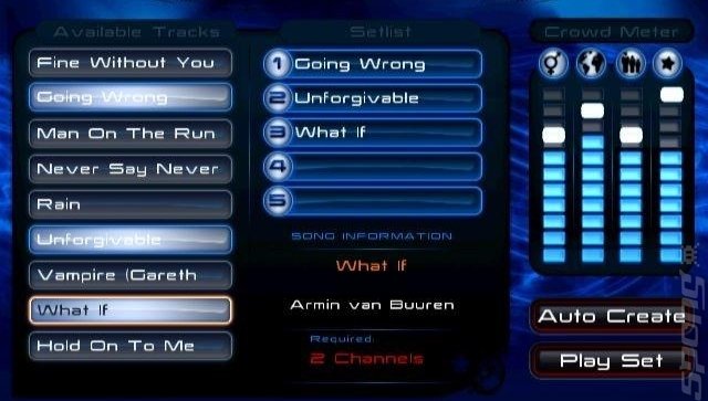 In The Mix: Featuring Armin van Buuren - Wii Screen