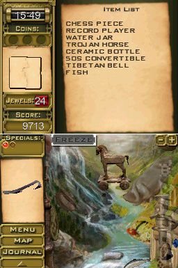 Jewel Quest Mysteries: Trail of the Midnight Heart - DS/DSi Screen