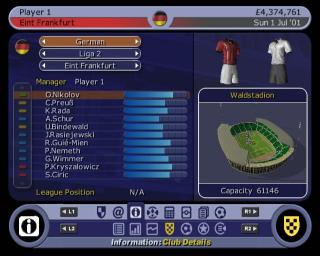 LMA Manager 2002 - PS2 Screen