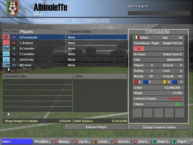 LMA Professional Manager 2005 - PC Screen